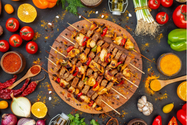 kurczak, papryka, cebula - zdrowe grillowanie